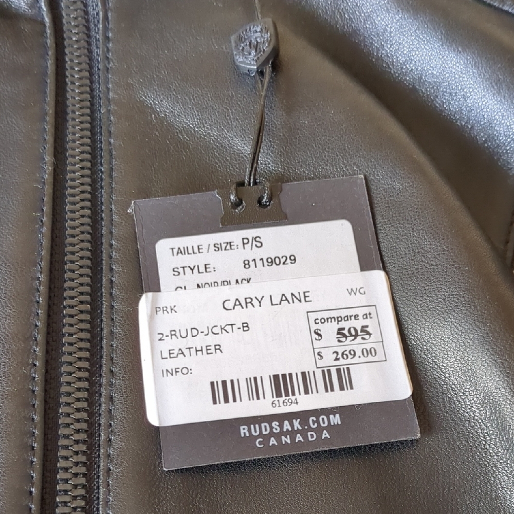 NWT Buttery Soft Black Leather RUDSAK Jacket - Picture 2 of 9